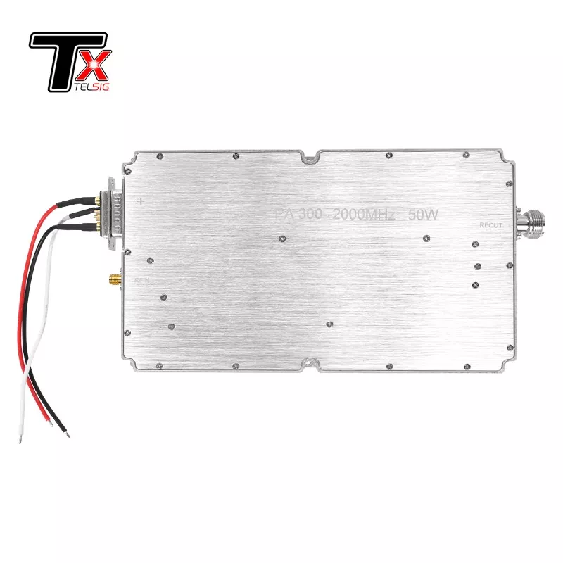 En bredbandsförstärkare 300–2000 MHz -modul 50 W utan signalkälla
